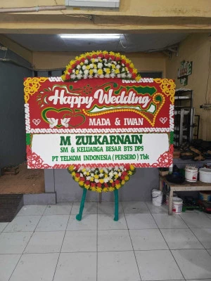 Papan Bunga di Gedung Pertemuan Jakarta Barat